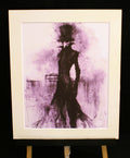 The Plague Doctor — limited edition giclée print, gothic figure in violet with Brighton pier, 255x305mm