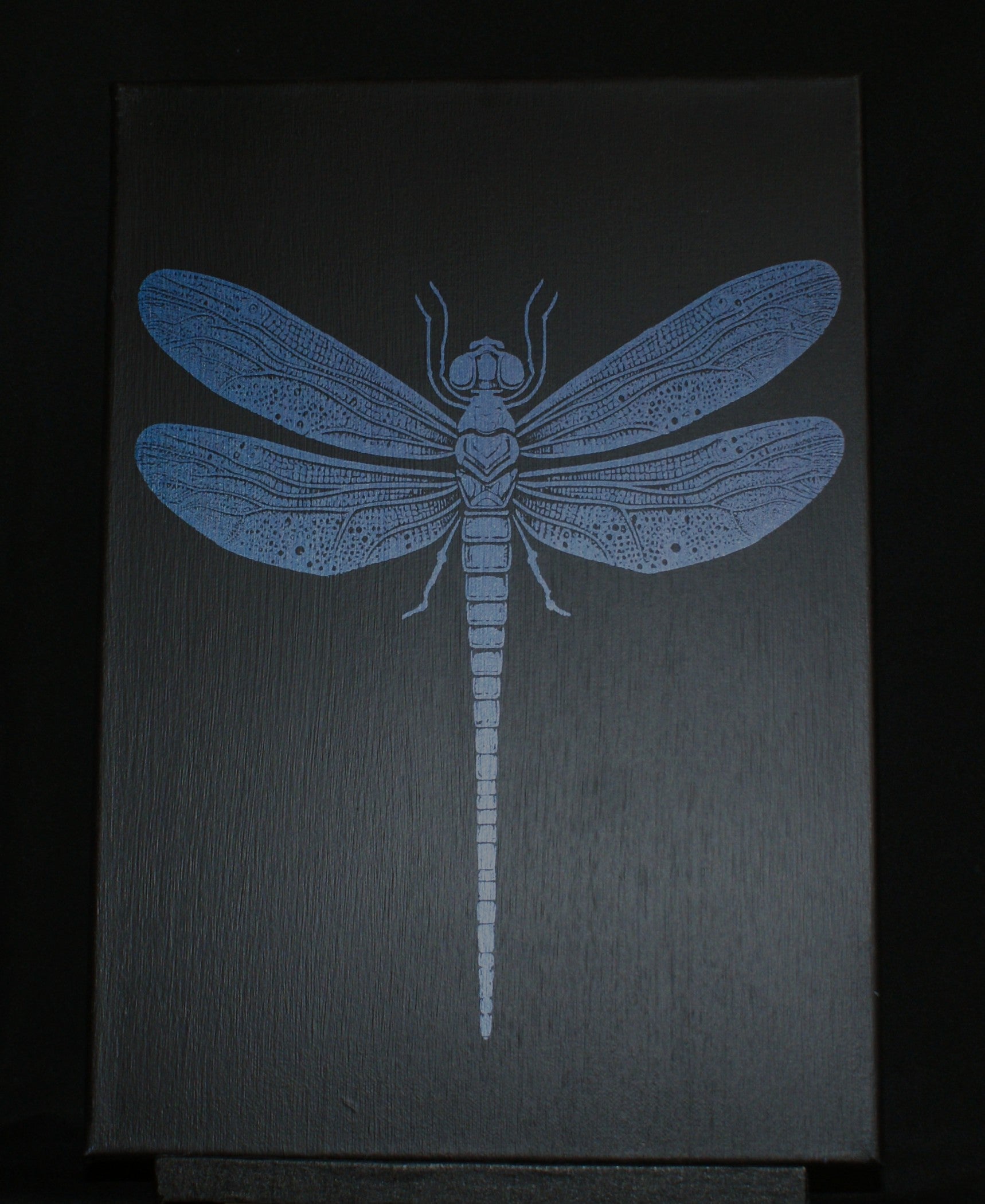 Dragonfly — Original Sgraffito on Canvas