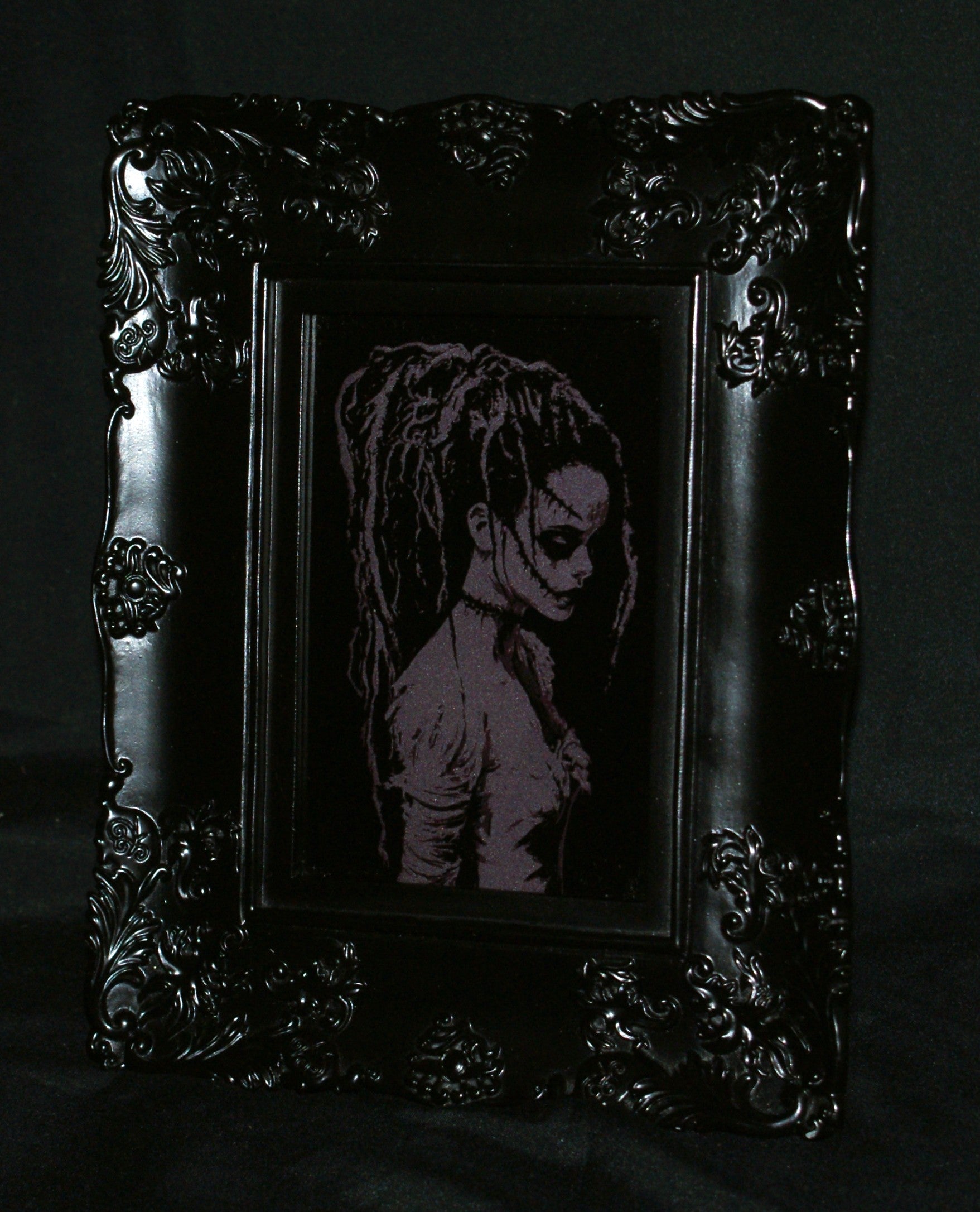 The Dreamer — Original Sgraffito on Glass