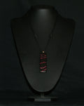 Ancient Bog Oak & Crushed Opal Pendant Necklace – One of a Kind