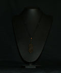 Ancient Bog Oak Snake Pendant – Crushed Opal Eyes & Handmade Copper Bail – One of a Kind