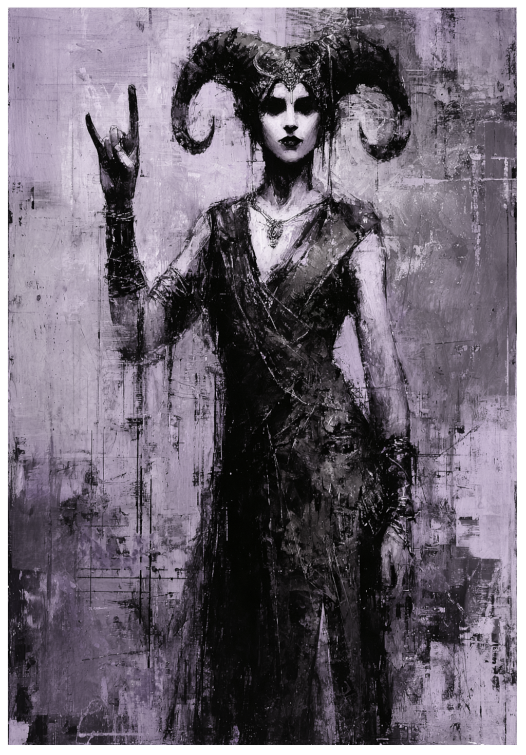 Horned Sorceress - Limited Edition Giclée Print