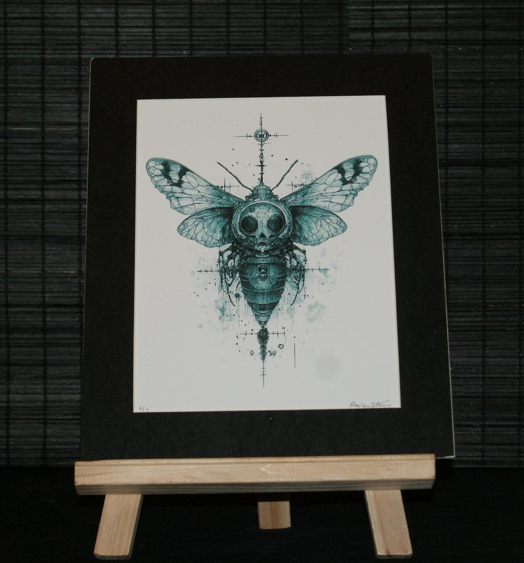 MECHANICAL POLLINATOR, Surreal, Bio mechanical, Cyber goth, science inspired art.