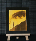 WATCHER on the STAIRS. film-inspired, atmospheric, Giallo influenced art print.