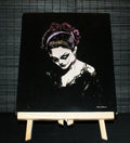 MIDNIGHT MUSE, Sgraffito, on canvas board, Goth Art, unique artwork