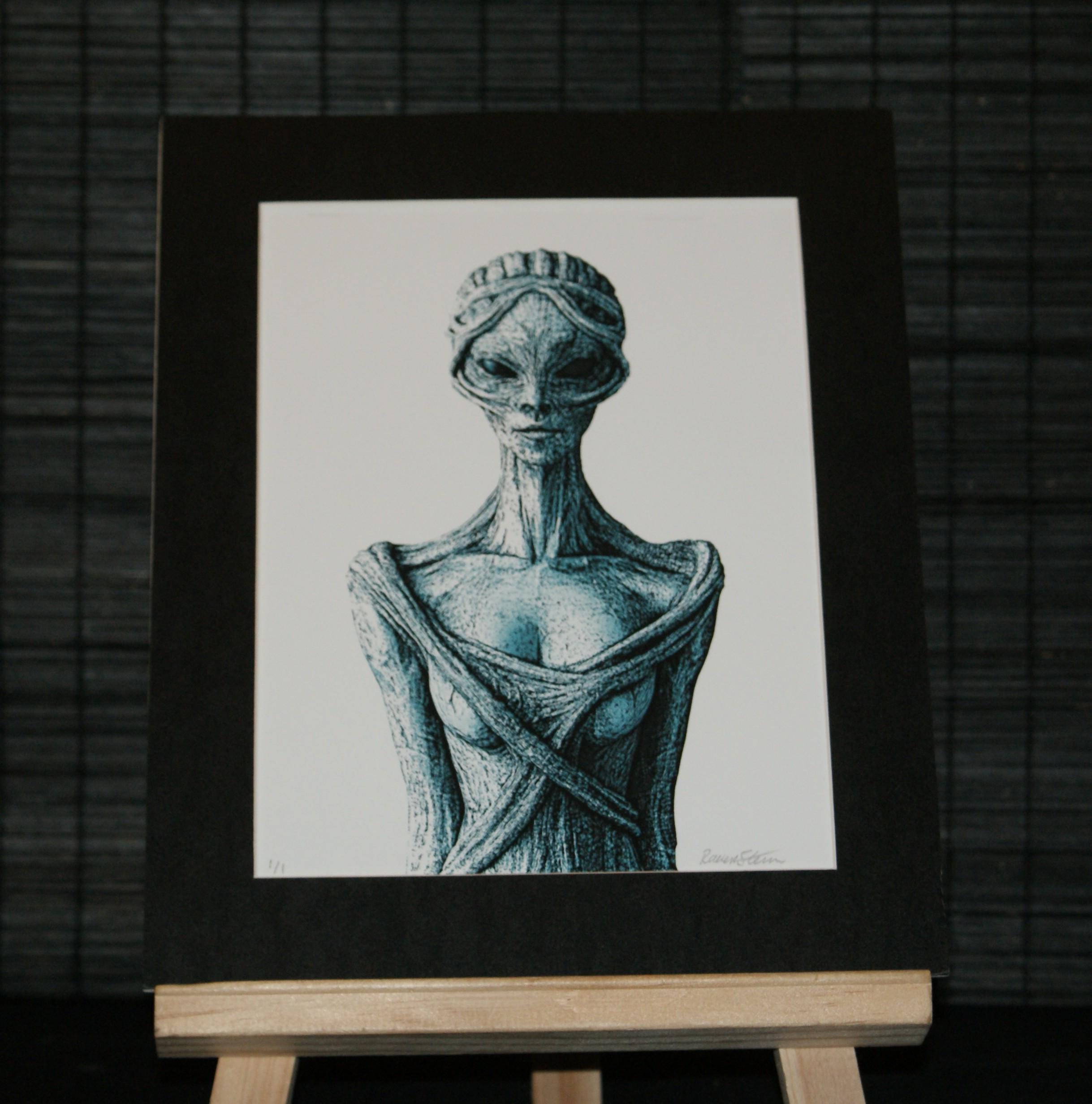SILENT WATCHER, One of a Kind Sci Fi / Goth Art, Contemporary Artwork, Unique Art.