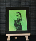 NEON ORACLE. Distinctive mixed-media futuristic, dark graphic art, art print