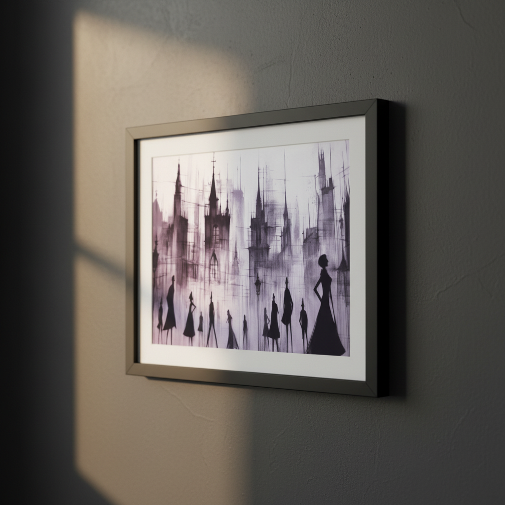 Phantom Promenade A4 print - close-up with natural lighting